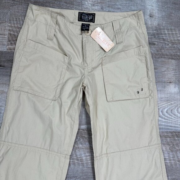 Y2K 90s Forever 21 Cargo Parachute Paratrooper Convertible Taupe Pants Sz Sx31" - Picture 4 of 11